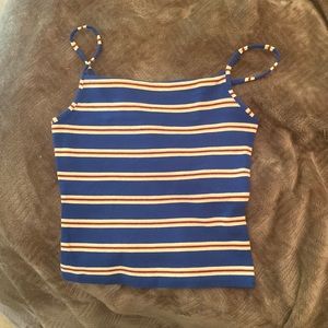 Stripped garage tank top